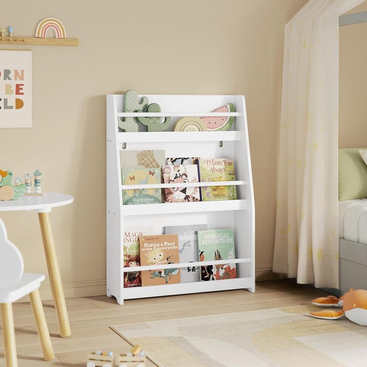 WOLTU Kinderbücherregal, Kinderzimmerregal, Aufbewahrungsregal mit 3 offenen Fächern, Kinderregal, S