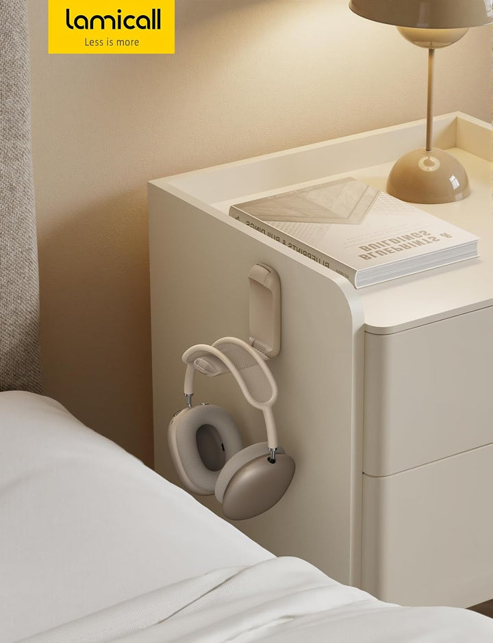 Lamicall Headset Halterung, Kopfhörer Halter - [Faltbar & Klein] Selbstklebender Gaming Headset Stän