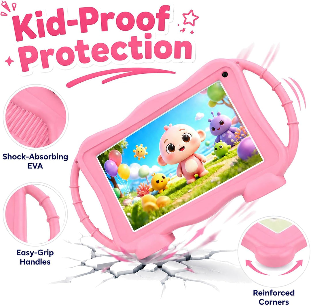 Kinder Tablet 7 Zoll Android Tablet für Kinder 32GB Kids Tablets mit WLAN Schutzhülle Kindersicherun