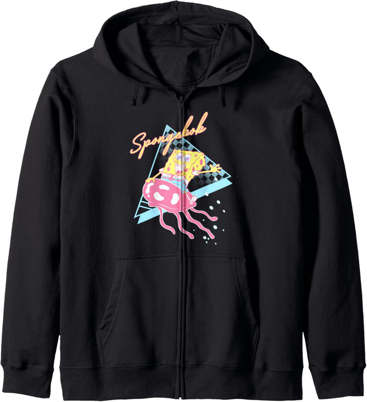 SpongeBob Jellyfish Riding 90s Retro Kapuzenjacke