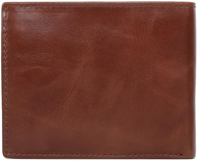 Fossil Herren Ryan Leather Bifold Geldbörse 11,43 cm L x 2,54 cm B x 9,525 cm H Dunkelbraun, Dunkelb