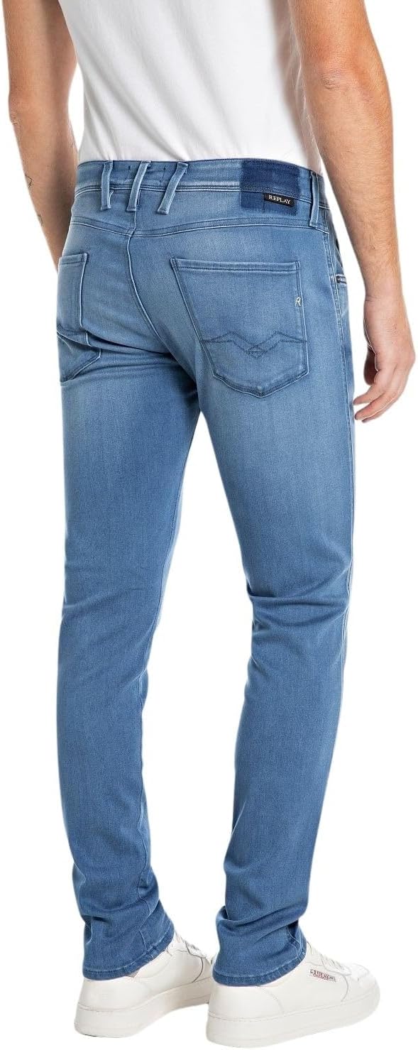 Replay Herren Jeans Anbass Slim-Fit X-Lite 38W / 34L Medium Blue 009, 38W / 34L Medium Blue 009
