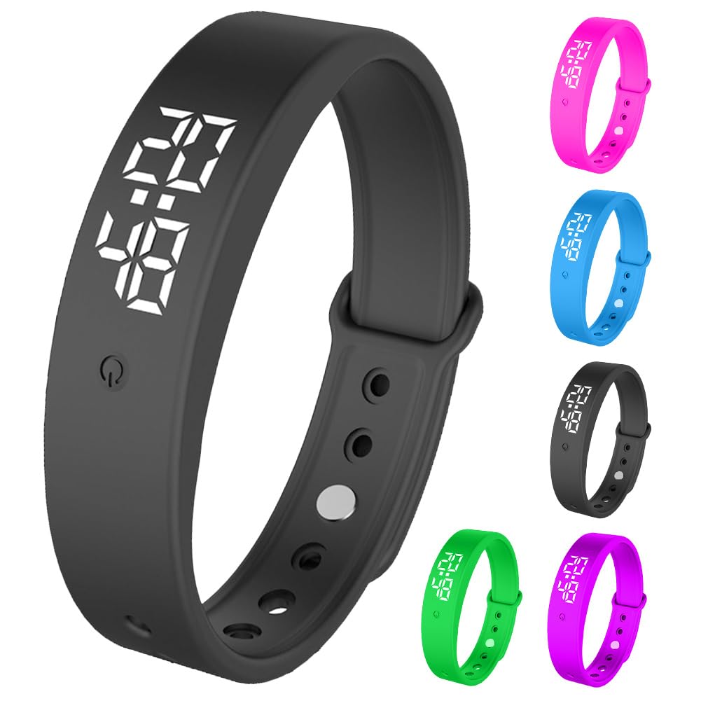 DASIAUTOEM Vibrationswecker Armband für Kinder & Erwachsene, Vibrationsalarm Erinnerung Uhr mit Time