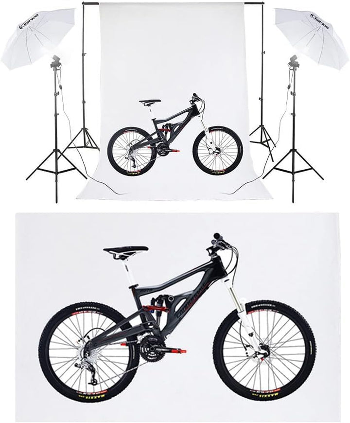 LEADZM Hintergrund Fotostudio Set, Greenscreen Set 2Mx3M Fotoschirm Fotoleinwand Fotografie Lampenst