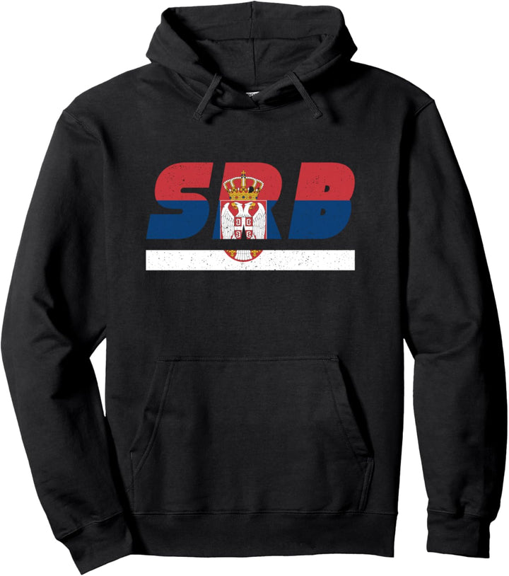 Serbien Design SRB. Srbija Outfit mit Flagge Pullover Hoodie
