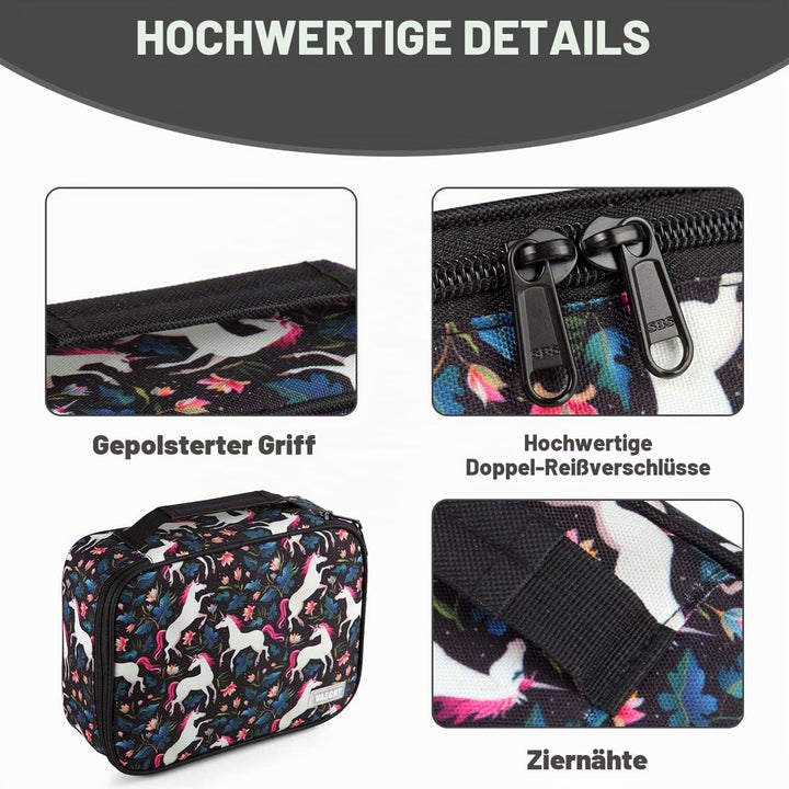 VASCHY Grosse Federmäppchen, Multi Fächer Mäppchen Organizer 72 Stück Etui Schule Federmappe Federta