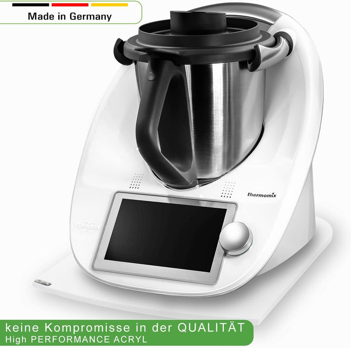 coolina Premium Gleitbrett für den Thermomix + Displayschutz - Passend für TM6 - Hochwertiger Gleite