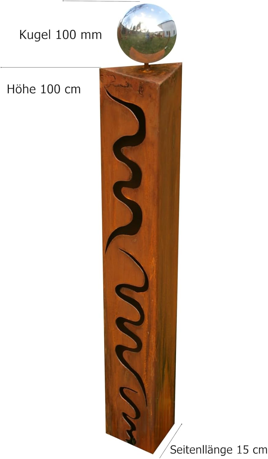 Rostsäulen Gartendeko Rost Dreieck 100 cm Garten