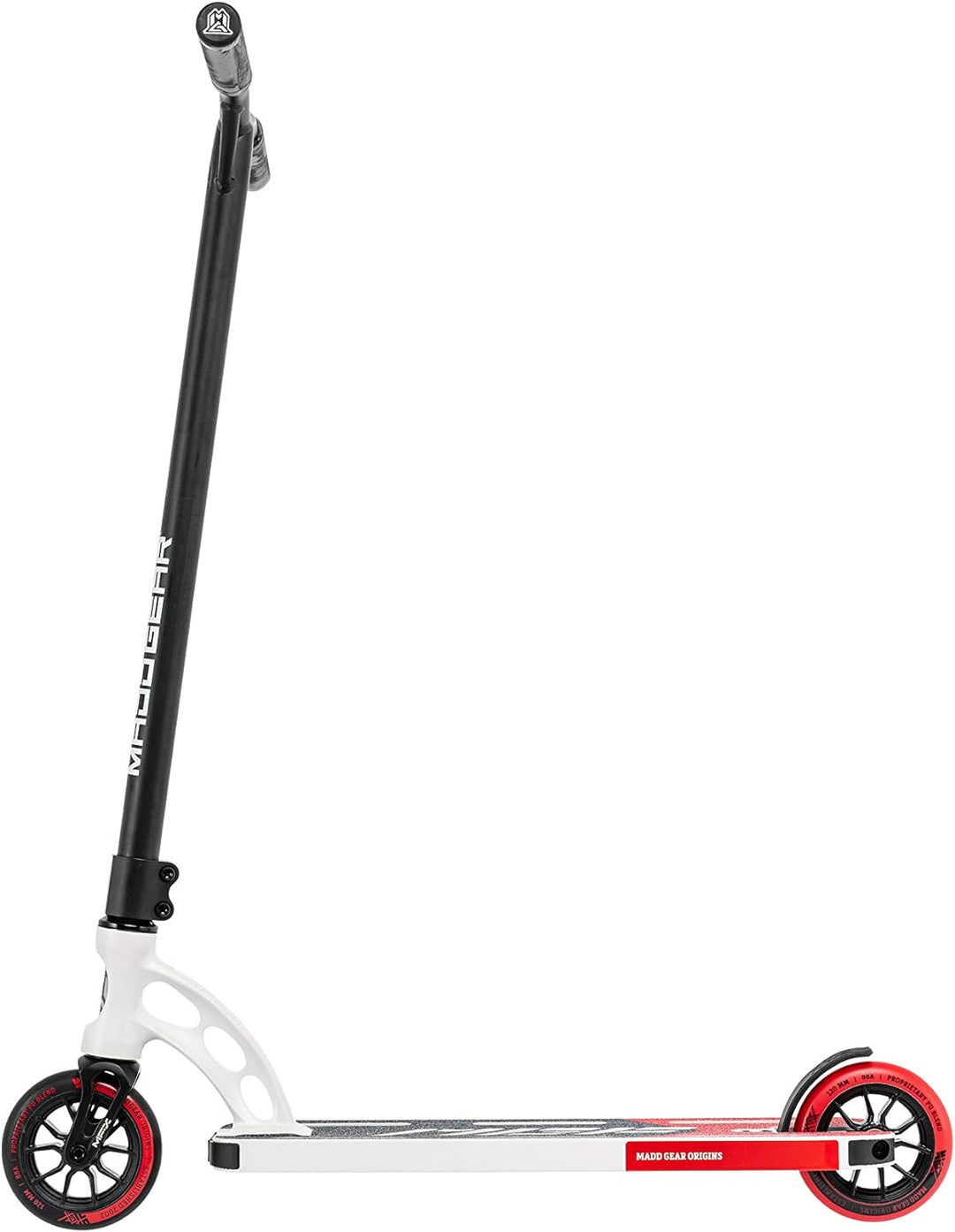 Madd Gear Unisex – Erwachsene Origin Team Stuntscooter Einheitsgrösse Weiss-Rot, Einheitsgrösse Weis