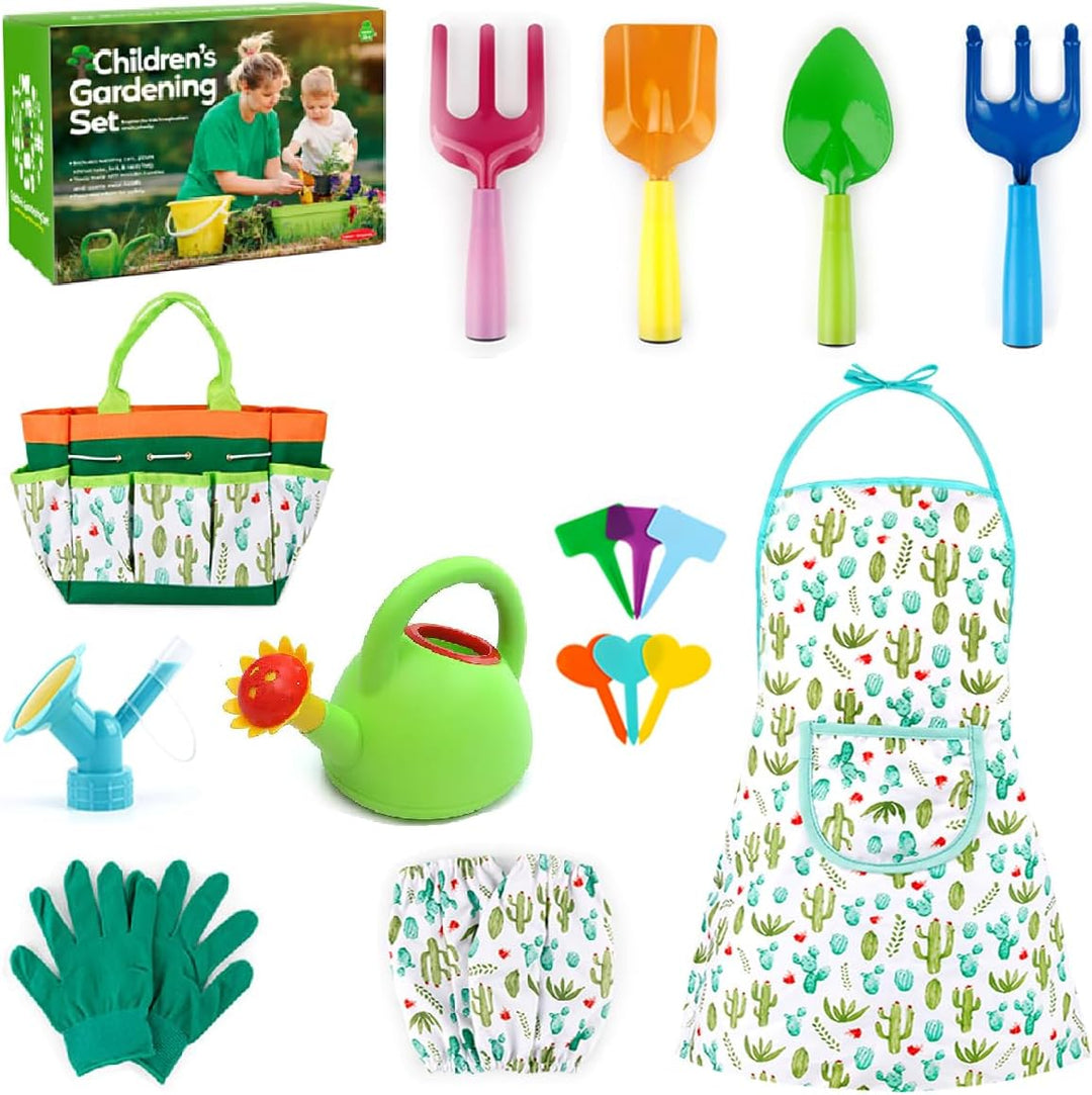 ENIKMOSD Gartengeräte für Kinder,18pcs Gartenspielzeug Set,Spielwerkzeuge für den Strand Gartenspiel