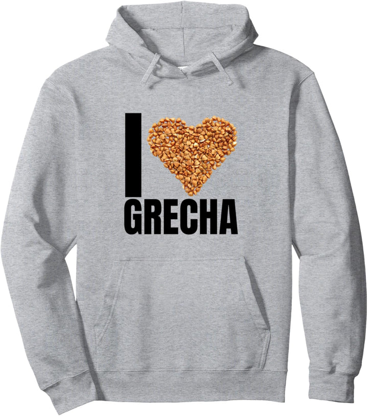 I Love Grecha Brei Körner Buchweizen Geschenk Pullover Hoodie