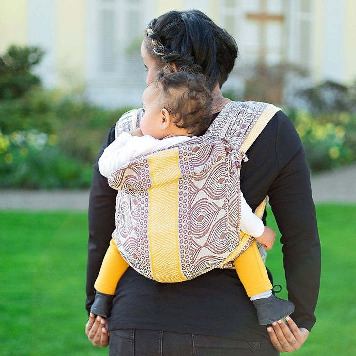 Hoppediz Hop-Tye Conversion Babytrage aus Tragetuch Stoff I Mei Tai I Bauchtrage & Rückentrage, Desi