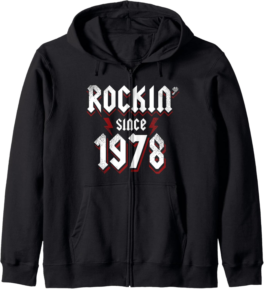 Rockin Since 1978 45 Jahre alte Rockmusik 45. Geburtstag Kapuzenjacke