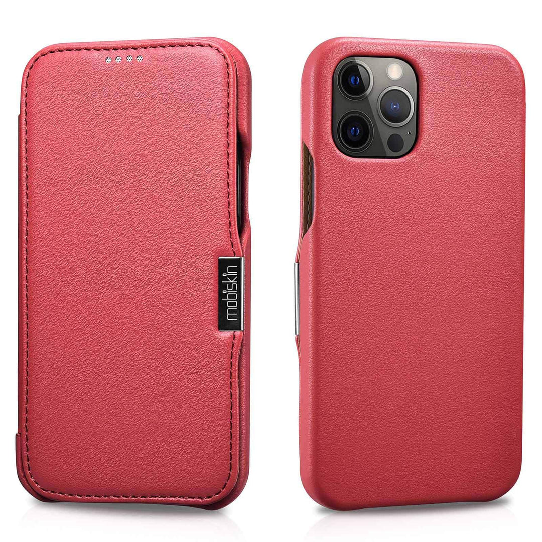 Mobiskin Hülle kompatibel mit Apple iPhone 12 und iPhone 12 PRO (6,1 Zoll), Handyhülle mit echtem Le