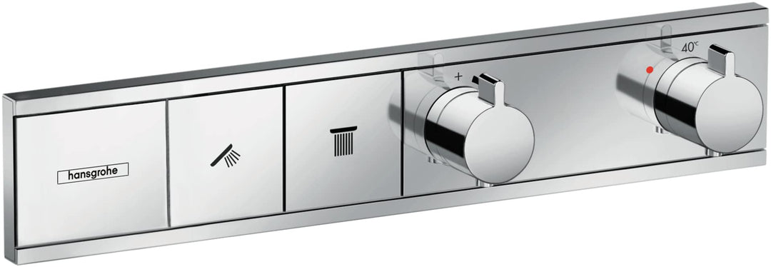 hansgrohe Unterputz Thermostat RainSelect (für 2 Funktionen) chrom Chrom 2 Funktionen, Chrom 2 Funkt