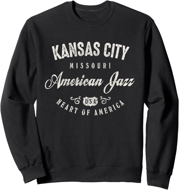 American City Kansas Missouri Jazz Vintage Sweatshirt