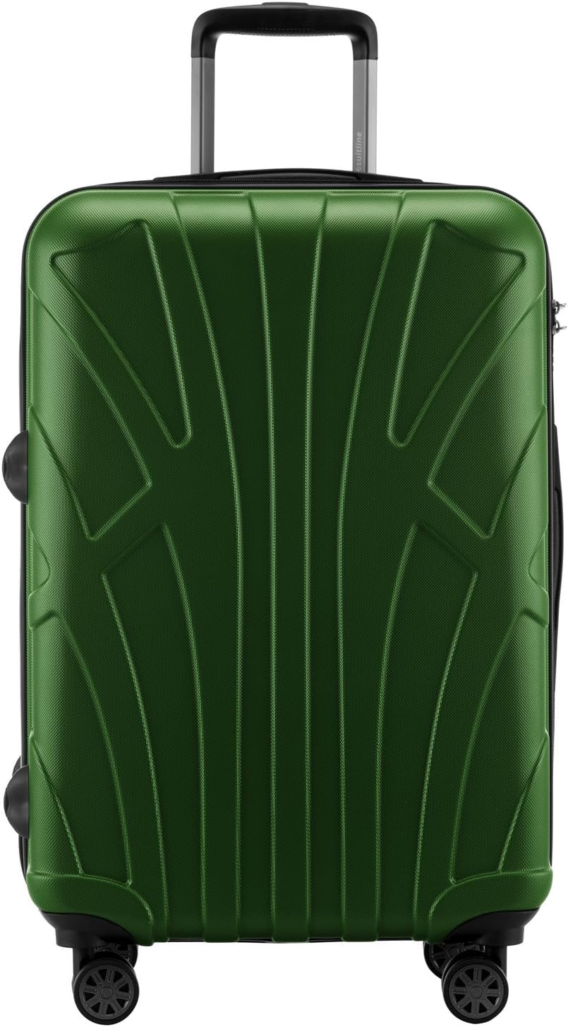 suitline 3er Koffer-Set Trolley-Set Rollkoffer Hartschalen-Koffer Reisekoffer, TSA, (55 cm, 66 cm, 7