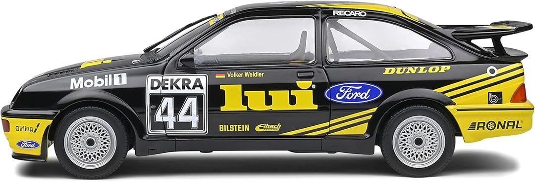 Solido 421180900 1:18 Ford Sierra RS 500# 44 schwarz, Modellauto, Die-Cast-Fahrzeug