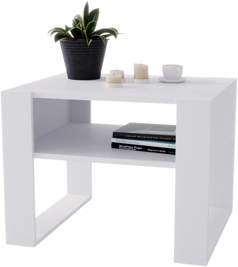MRBLS Couchtisch – modernes rustikales Design – Wohnzimmer-Tisch Beistelltisch Kaffeetisch Sofatisch