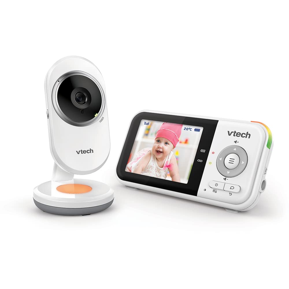 VTech - BM3254 – Babyphone Video Clear Plus – Nachtlicht und Wiegenlied – Display 2,8 Zoll – Babypho