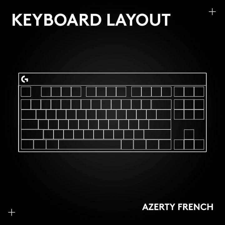 Logitech G PRO TKL mechanische Gaming-Tastatur, GX-Blue Clicky Switches, LIGHTSYNC RGB, Design ohne