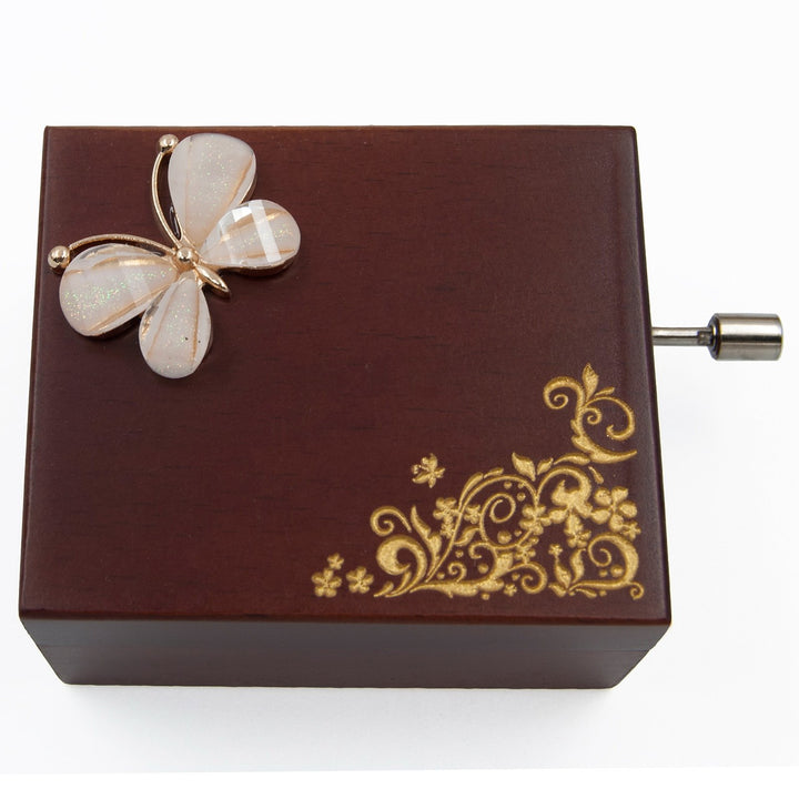 Mini Handcrank Music Box Tune of Happy Birthday(Butterfly)