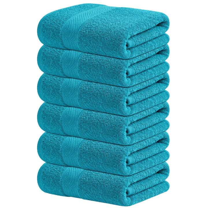Infinitee Xclusives Premium Weisse Handtücher, 6er-Pack (40 x 72 cm) – 100% Baumwolle, super saugfäh