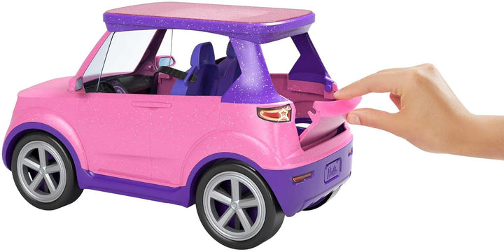 Barbie Big City Big Dreams, Auto Cabrio, 2:1 verwandelt Sich in Bühne, inkl Zubehör für Konzerte wie
