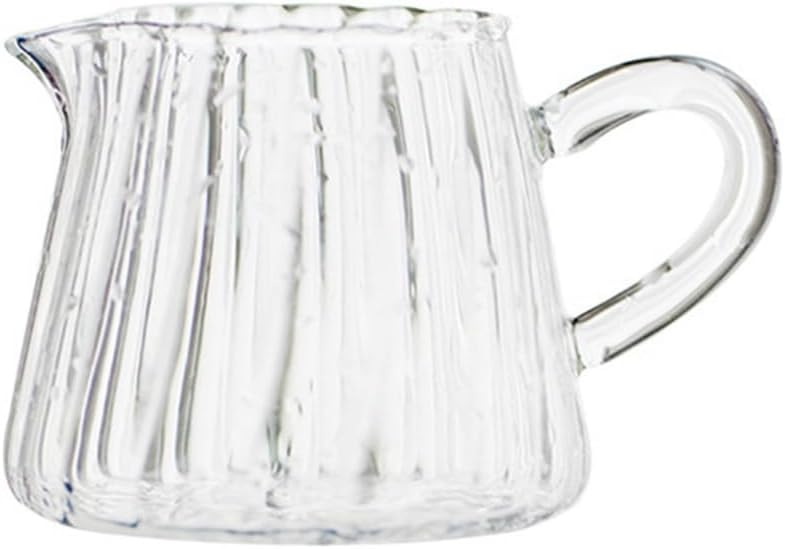 Milchkännchen Glas Milchkrug Sahnekanne Milchkanne Sossenkanne mit Griff Glaskanne Sauciere Espresso