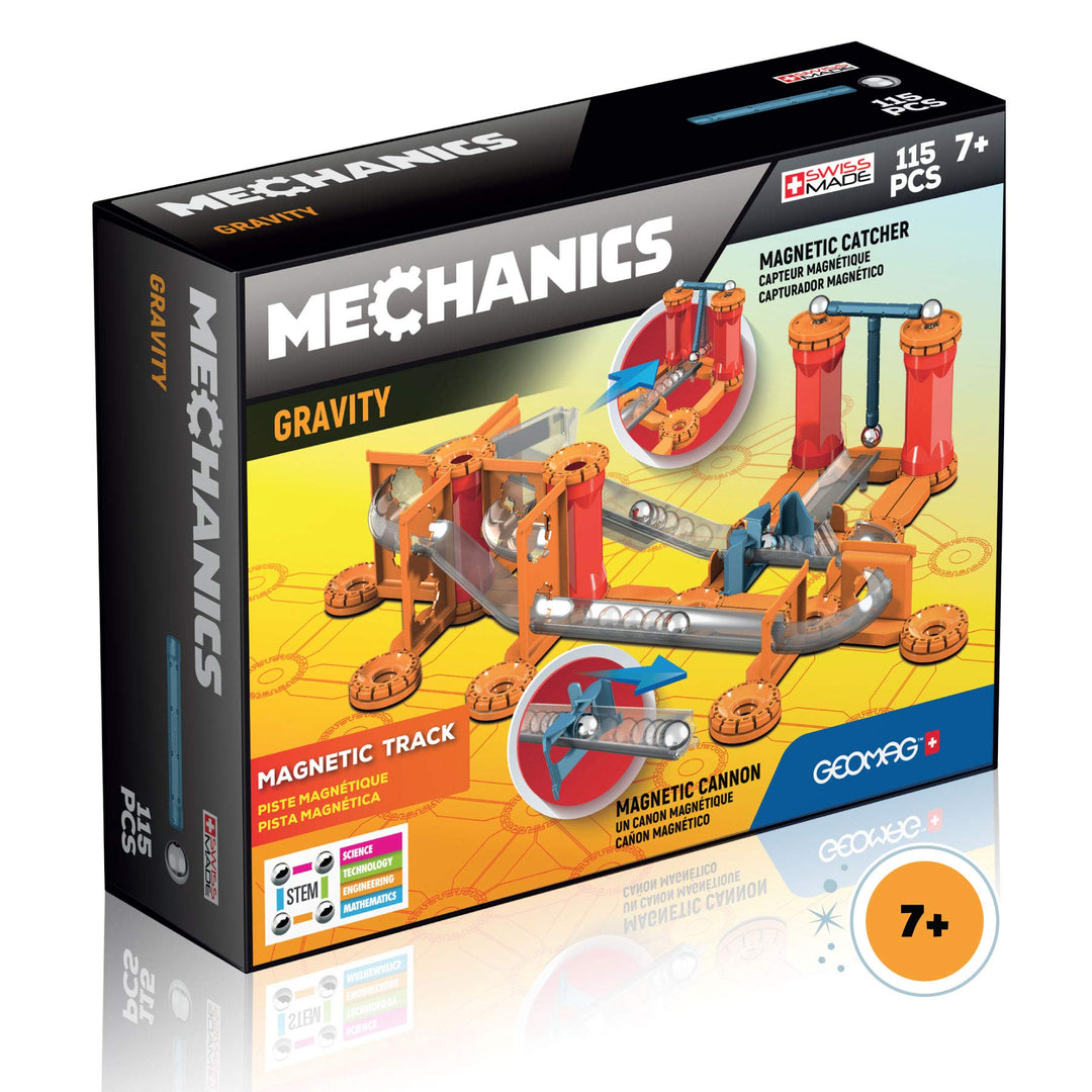 GEOMAG - Mechanics Gravity Magnetic Track -115 Teile- Magnetisches Konstruktionsset für Kinder ab 7