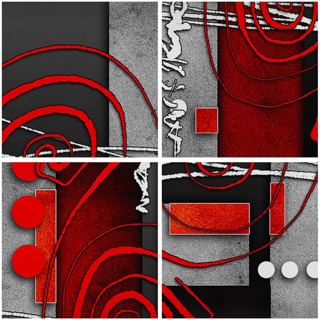 Bilder auf Leinwand 55x100cm Leinwandbild mit Rahmen Grafik geometrische figuren kreis Gross Wanddek