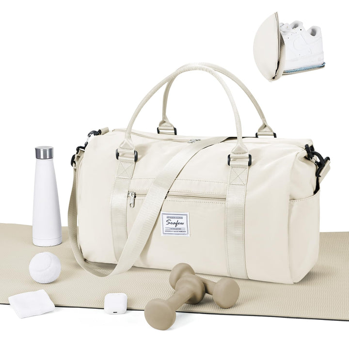 Sport Duffel Bag Damen Herren Sporttasche mit Schuhfach & Nassfach Reisetasche Handgepäck Tasche Spo