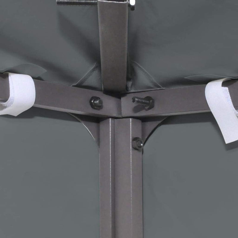 yorten 2-Stufiges Pavillondach Ersatzdach PVC-Beschichtung Wasserdicht Anthrazit 310 g/m² 4 x 3 m fü