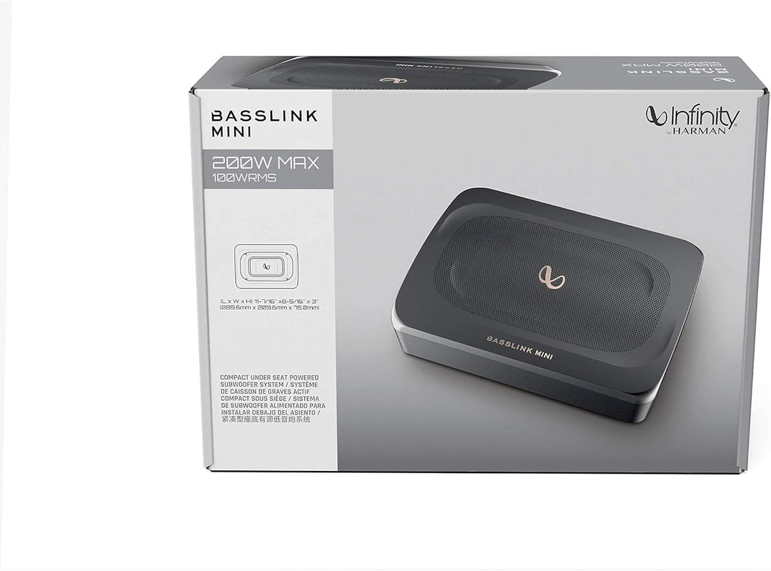 Infinity Basslink Mini - Powered 6x8 Untersitz-Subwoofer - Titan