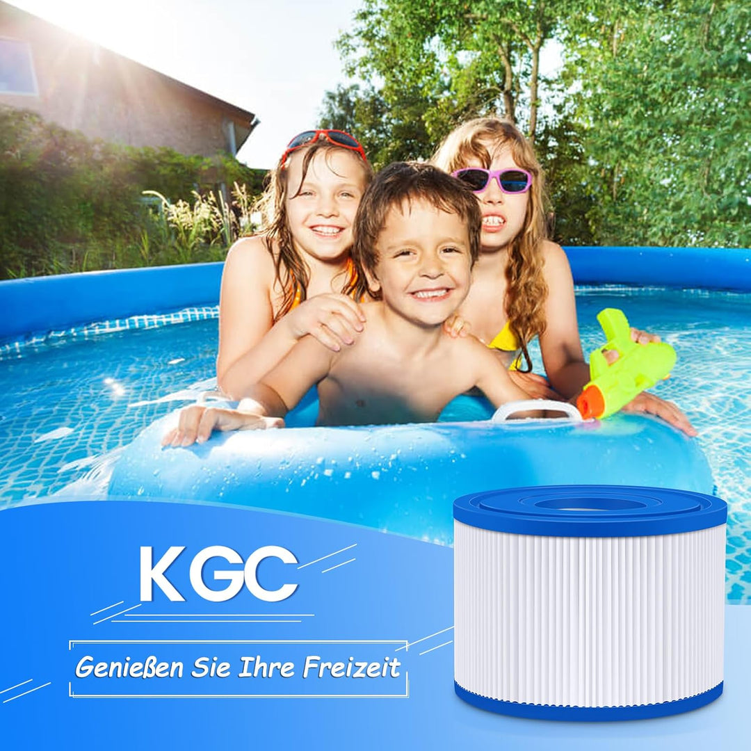 KGC 4 Stück VI Filter Pool, VI Filterkartusche Pool, Filter für Whirlpool | Aufblasbare Whirlpool-Fi