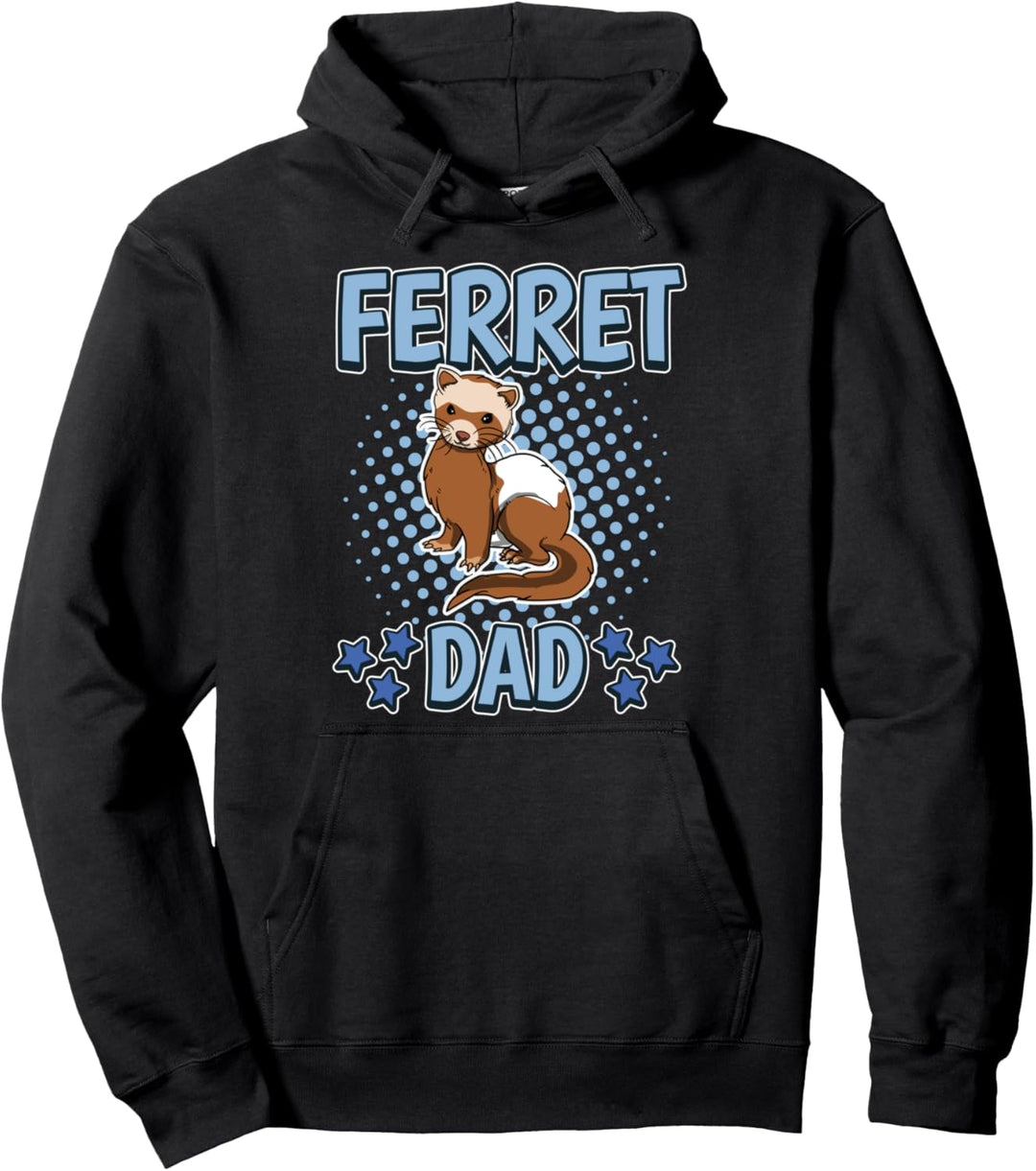 Herren Ferret Dad Papa Vatertag Frettchen Pullover Hoodie