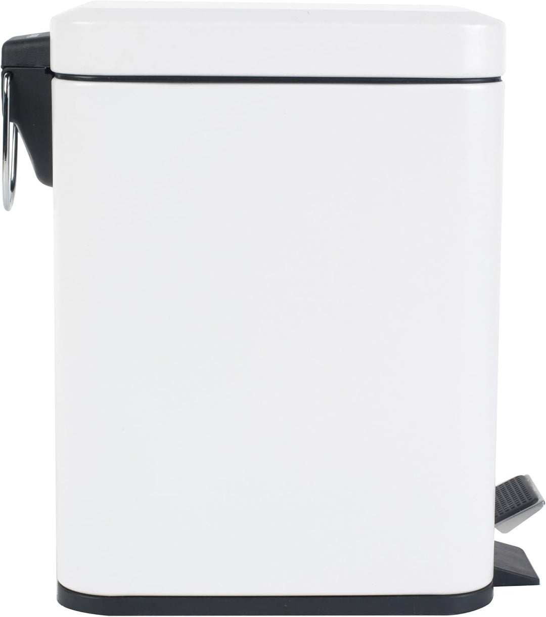Beldray LA041173WHT Treteimer für Badezimmer – Abfalleimer mit rechteckigem Soft-Close-Deckel, Küche