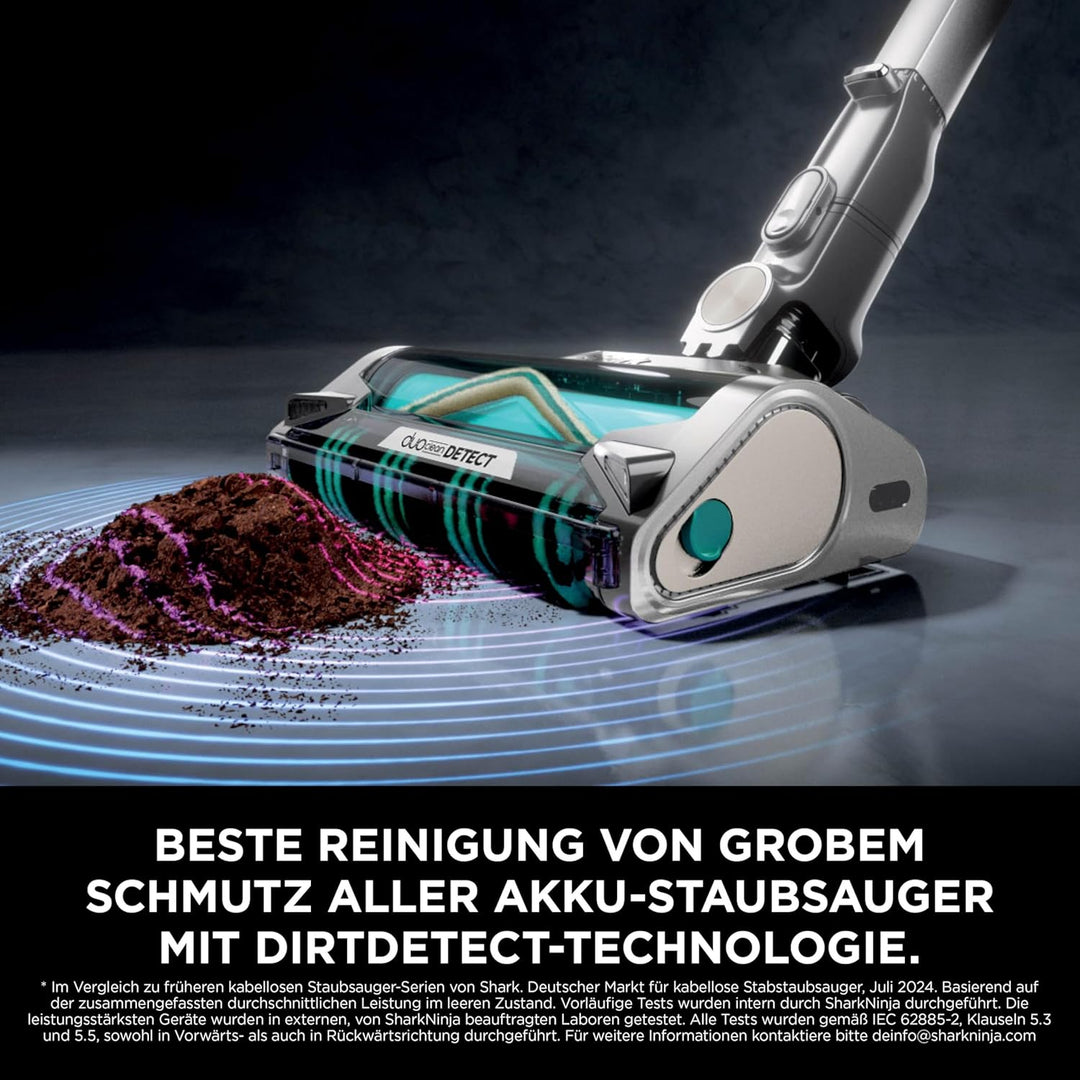 Shark PowerDetect Clean & Empty Akku-Staubsauger für Tierhaare, Selbstentleerende Basis 45 Tage, Duo