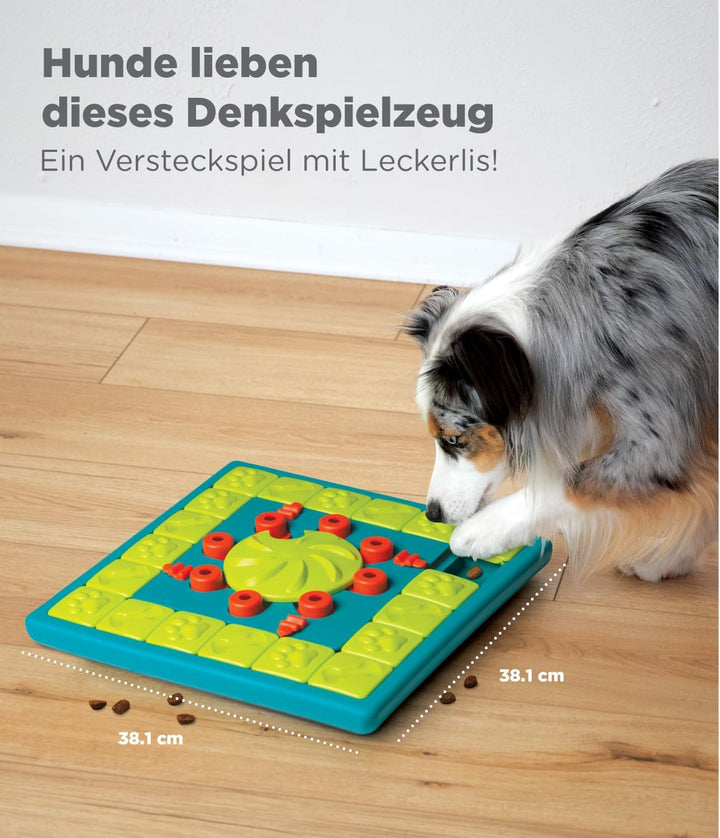 Outward Hound by Nina Ottosson Multipuzzle Level 4 Expert Dog Treat Puzzle for Enrichment, Blue, Mul