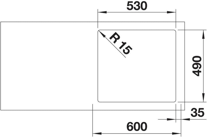BLANCO 526354 SUPRA 500-IF/A Küchenspüle Edelstahl, Gebürsteter Stahl