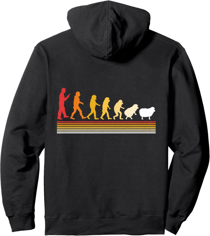 Human Evolution Wake Up Sheeple Conspiracy Theorist Schaf Pullover Hoodie