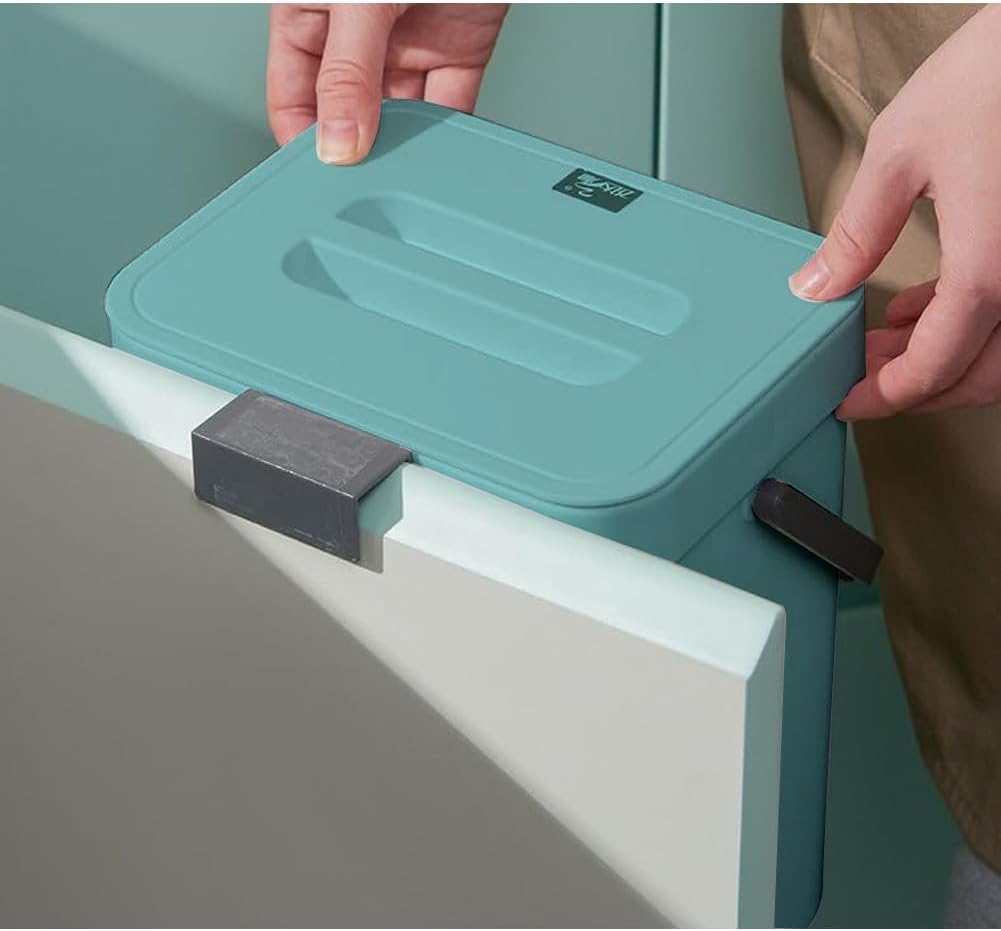 Küchenmülleimer - Kleiner 3L Bio Mülleimer mit Deckel - Geruchshemmend - Arbeitsplatte zum Aufhängen