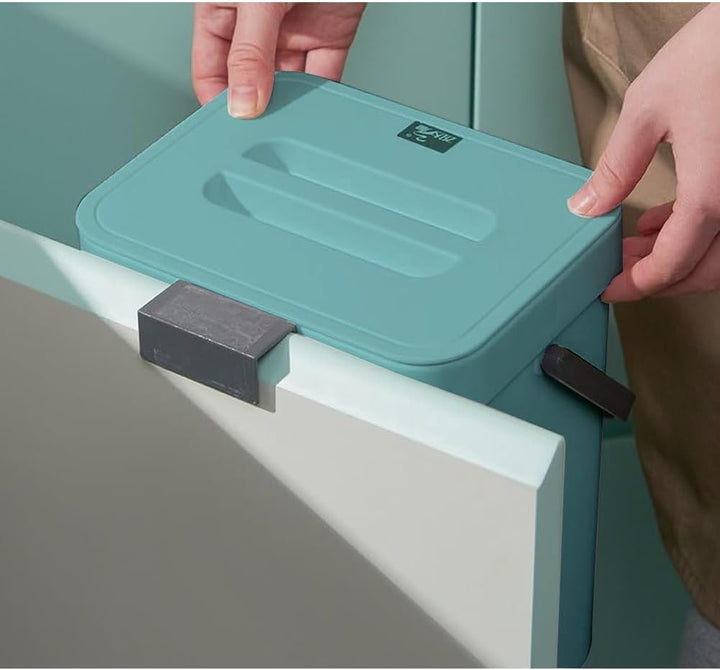 Küchenmülleimer - Kleiner 3L Bio Mülleimer mit Deckel - Geruchshemmend - Arbeitsplatte zum Aufhängen