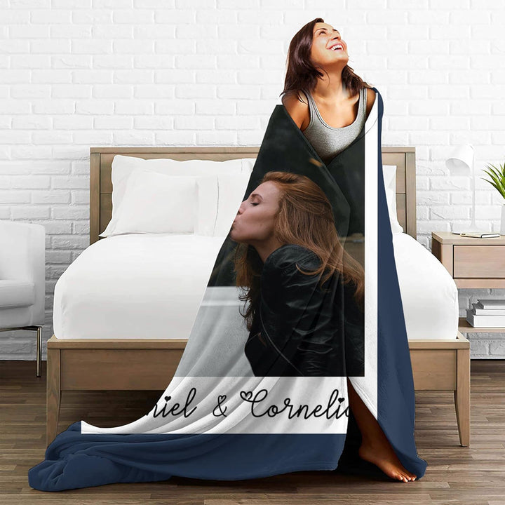 Easycosy personalisierte Decken für Paare Geschenke Benutzerdefinierte Bild werfen Decke Personalisi
