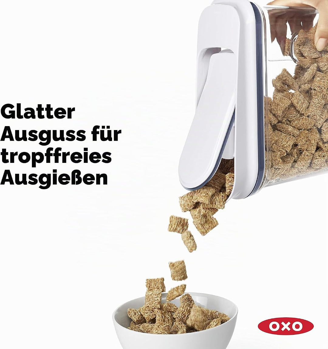OXO Good Grips POP Müslispender klein (2,3 l) – Vorratsdose mit Deckel für eine luftdichte Aufbewahr