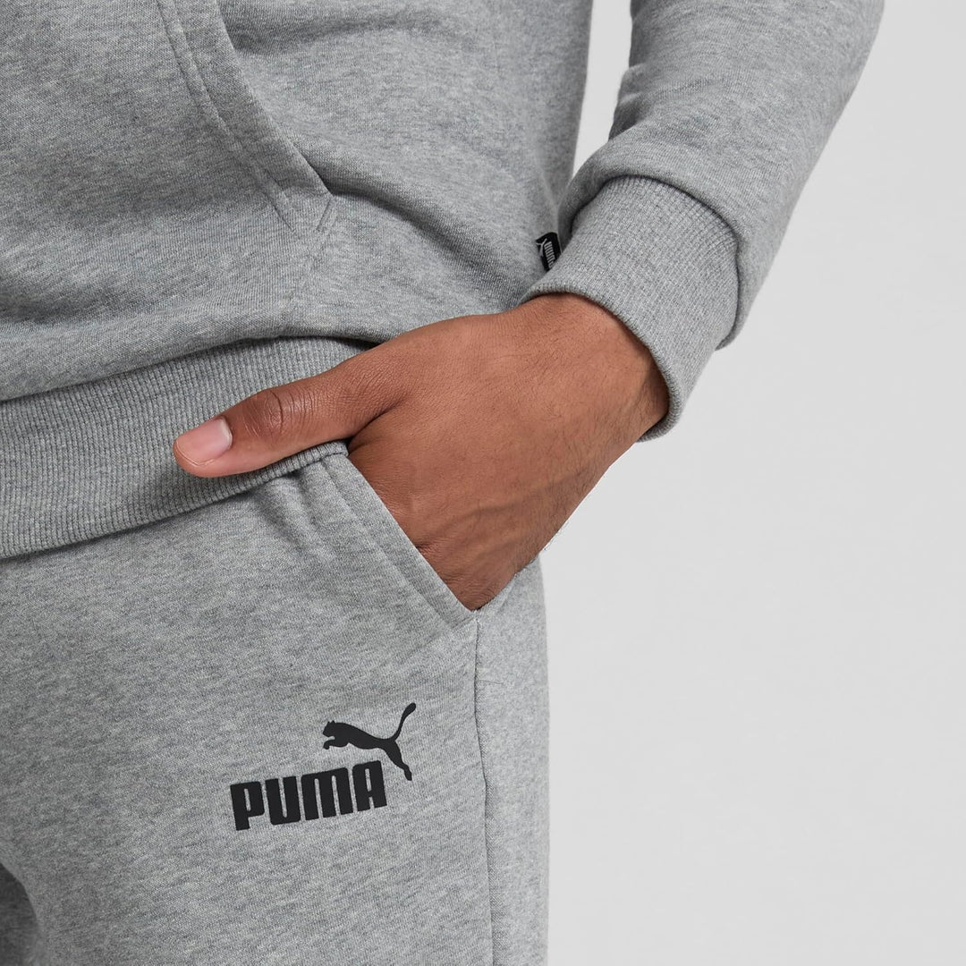 PUMA Herren ESS Logo Pants FL Cl Hose S Medium Gray Heather, S Medium Gray Heather