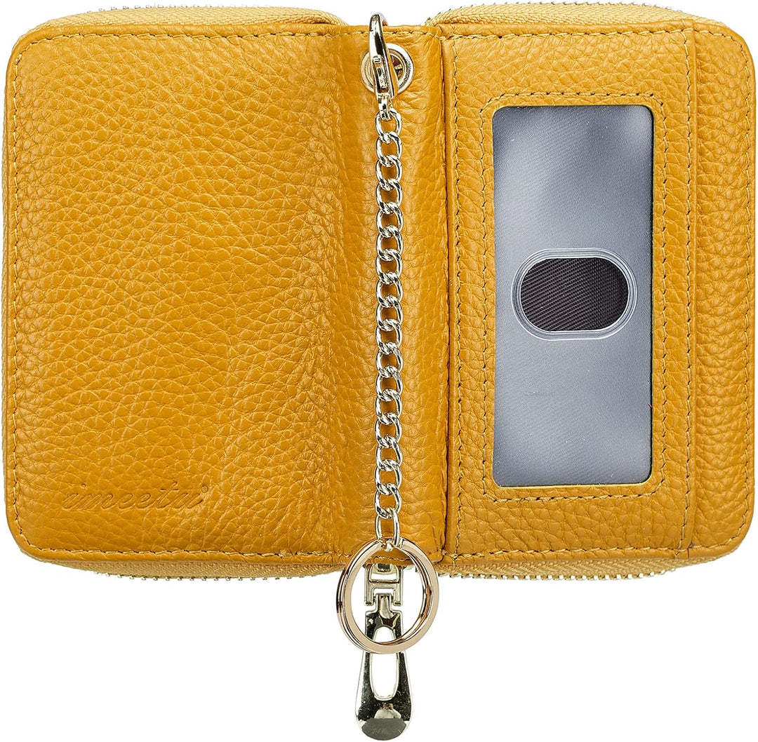 imeetu Card Holder for Women RFID Card Holder Wallet Slim Leather Cardholder Damen with 12 Card Slot