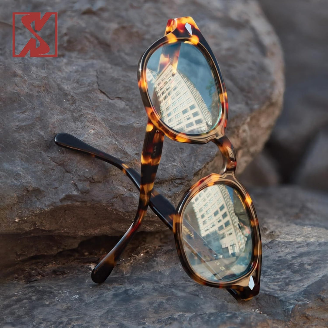 SHEEN KELLY Retro Hochauflösend ovale Sonnenbrille für Männer Frauen Piratenkapitän Johnny Depp Stil