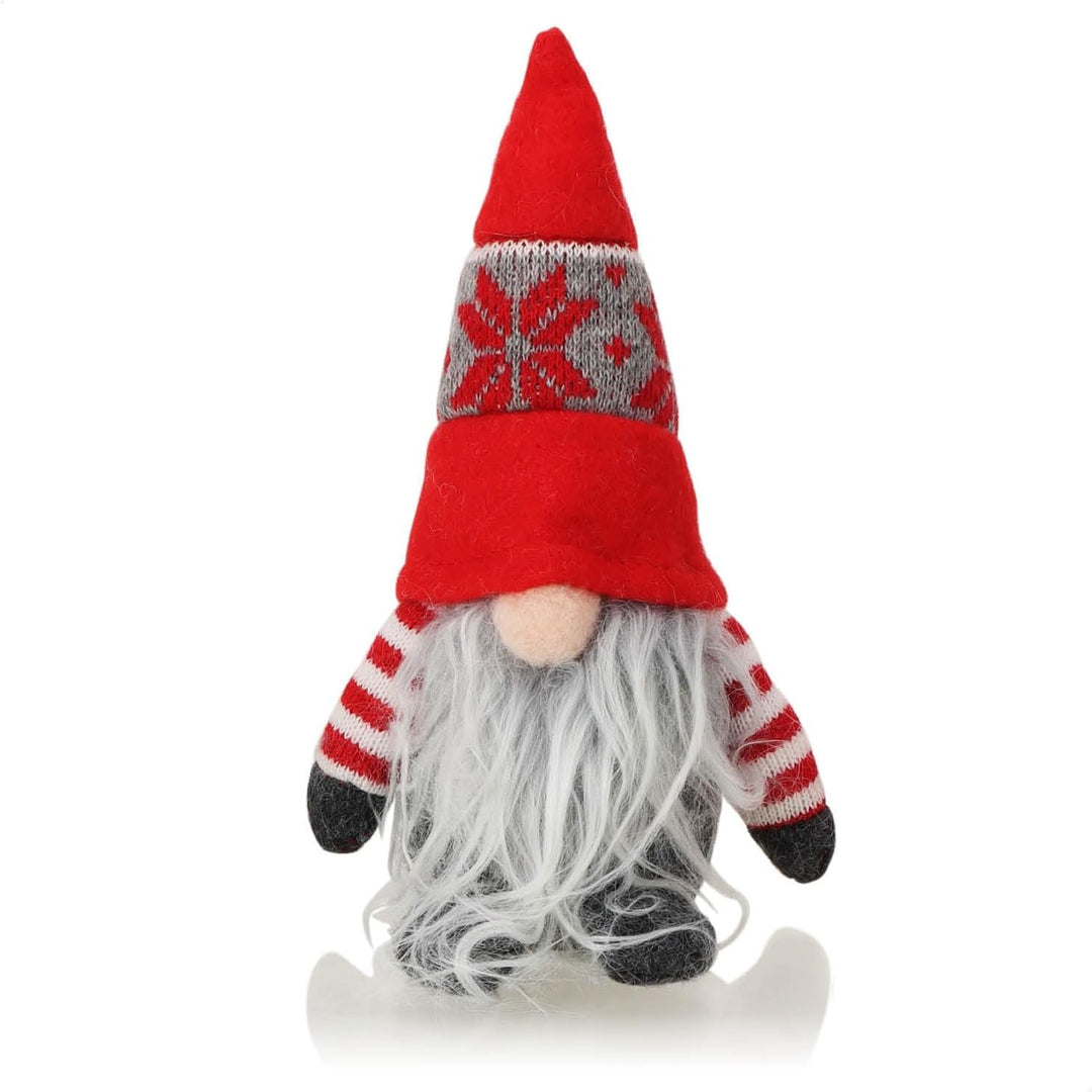 com-four® 3X Premium Weihnachts-Wichtel 18cm - winterliche Zwergen-Figur - Weihnachtsdeko - skandina