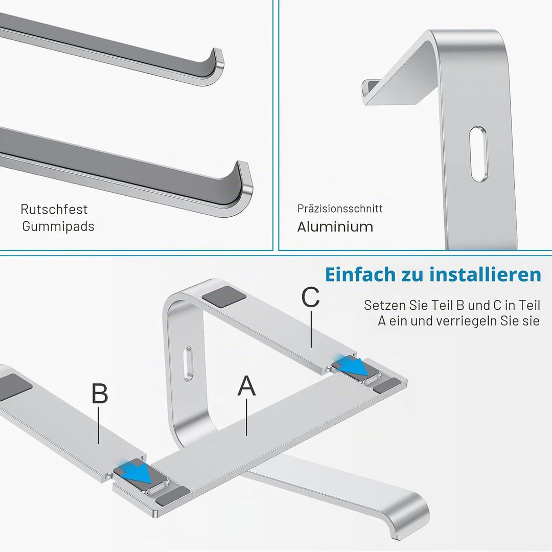OMOTON Laptop Ständer, Notebook Ständer mit Belüftung, Universal PC Riser Ergonomisch Laptop Halteru